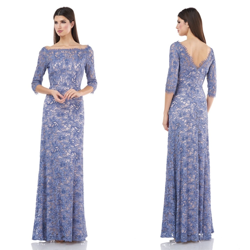 JS Collections BOATNECK LACE DRESS